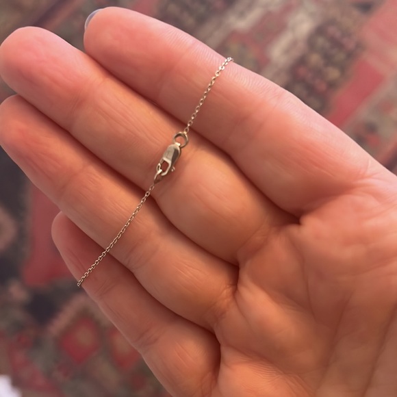 Elisa Solomon Silver Peace Sign Necklace w/Turquoise and Gems - Picture 4 of 4